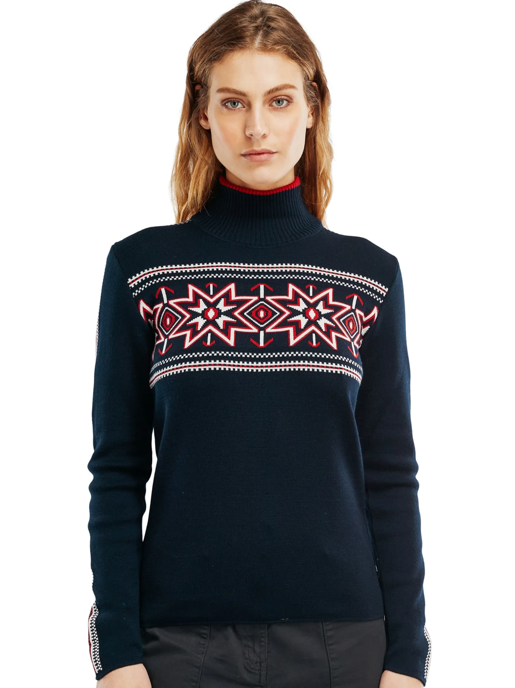 Dale of Norway Turtle-Neck^Tindefjell Women's Sweater - Merino Navy
