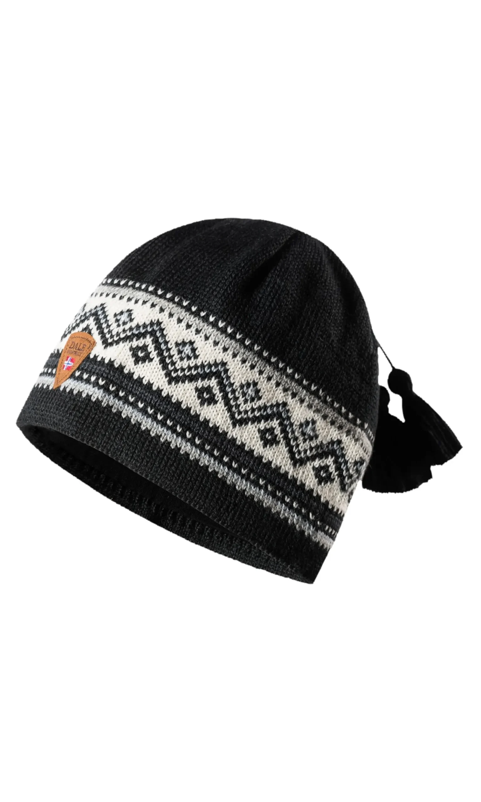 Dale of Norway Hats^Vail Hat - Norwegian Wool Black White Grey Sand