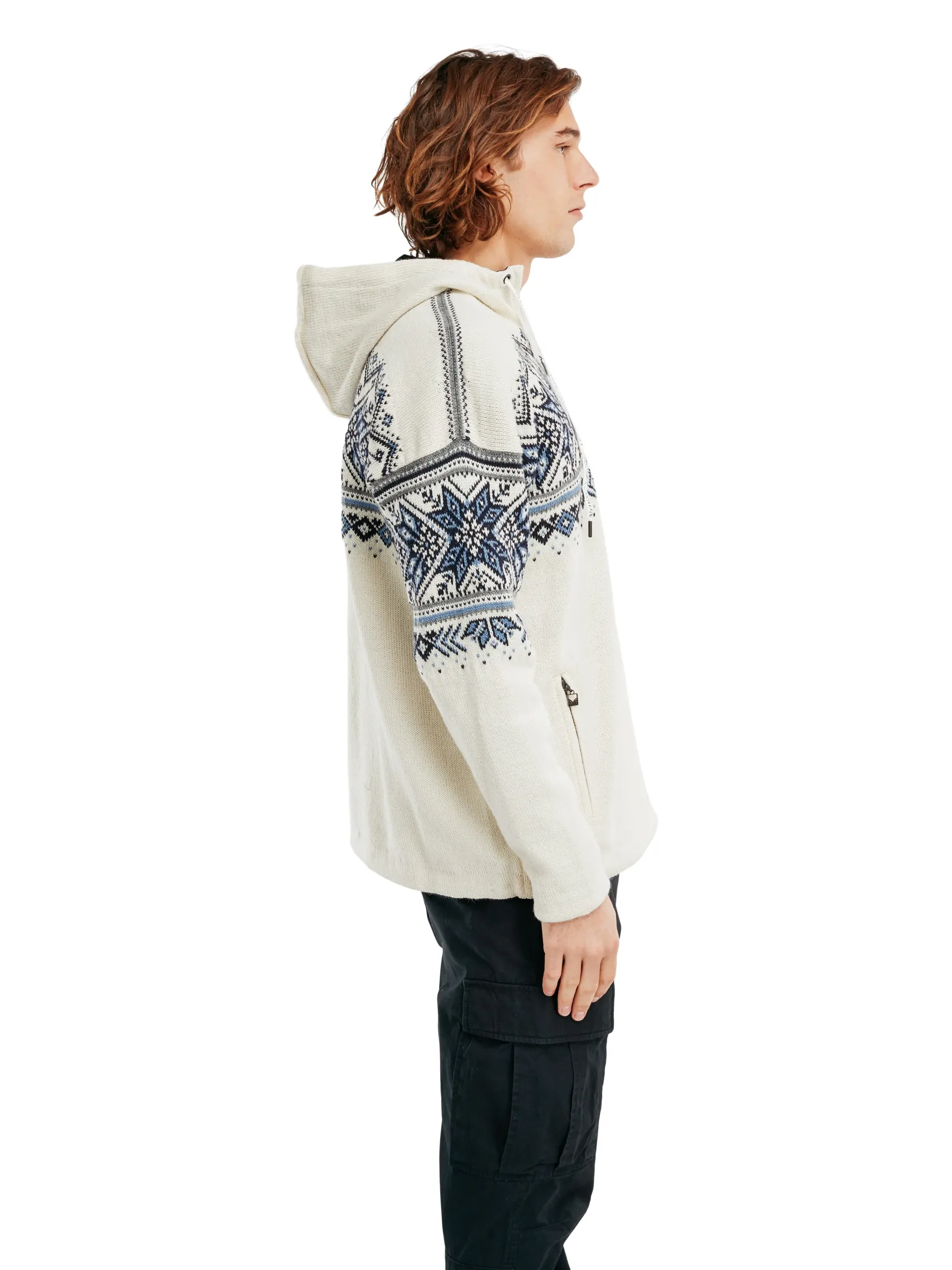 Dale of Norway Weatherproof^Vail Weatherproof Men's Norwegian Wool Hoodie Offwhite Navy Blue Shadow