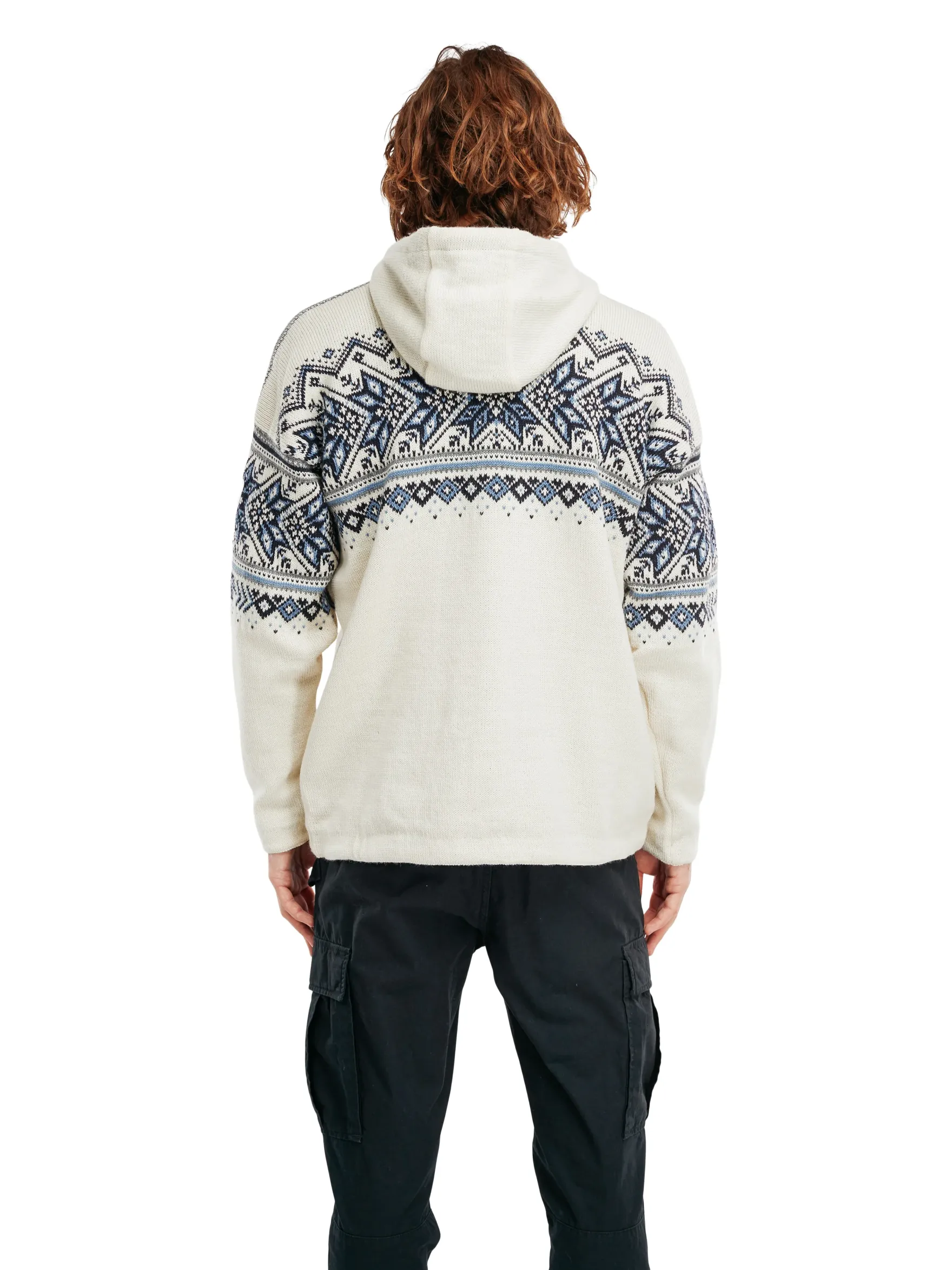 Dale of Norway Weatherproof^Vail Weatherproof Men's Norwegian Wool Hoodie Offwhite Navy Blue Shadow