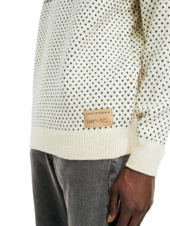 Dale of Norway Round Neck^Valloy Men's Wool Sweater Offwhite Black
