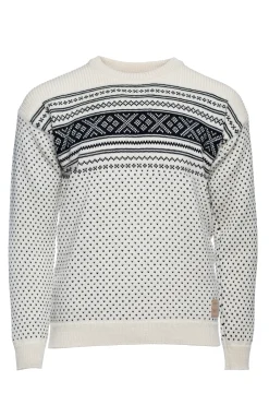 Dale of Norway Round Neck^Valloy Men's Wool Sweater Offwhite Black