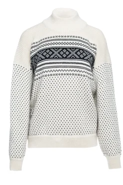 Dale of Norway Turtle-Neck^Valloy Women's Wool Sweater Offwhite Black