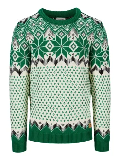Dale of Norway Round Neck^Vegard Men's Knit Sweater Brightgreen Offwhite