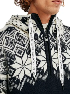 Dale of Norway Weatherproof^Vegard Weatherproof Men's Hoodie - Norwegian Wool Navy Offwhite Smoke