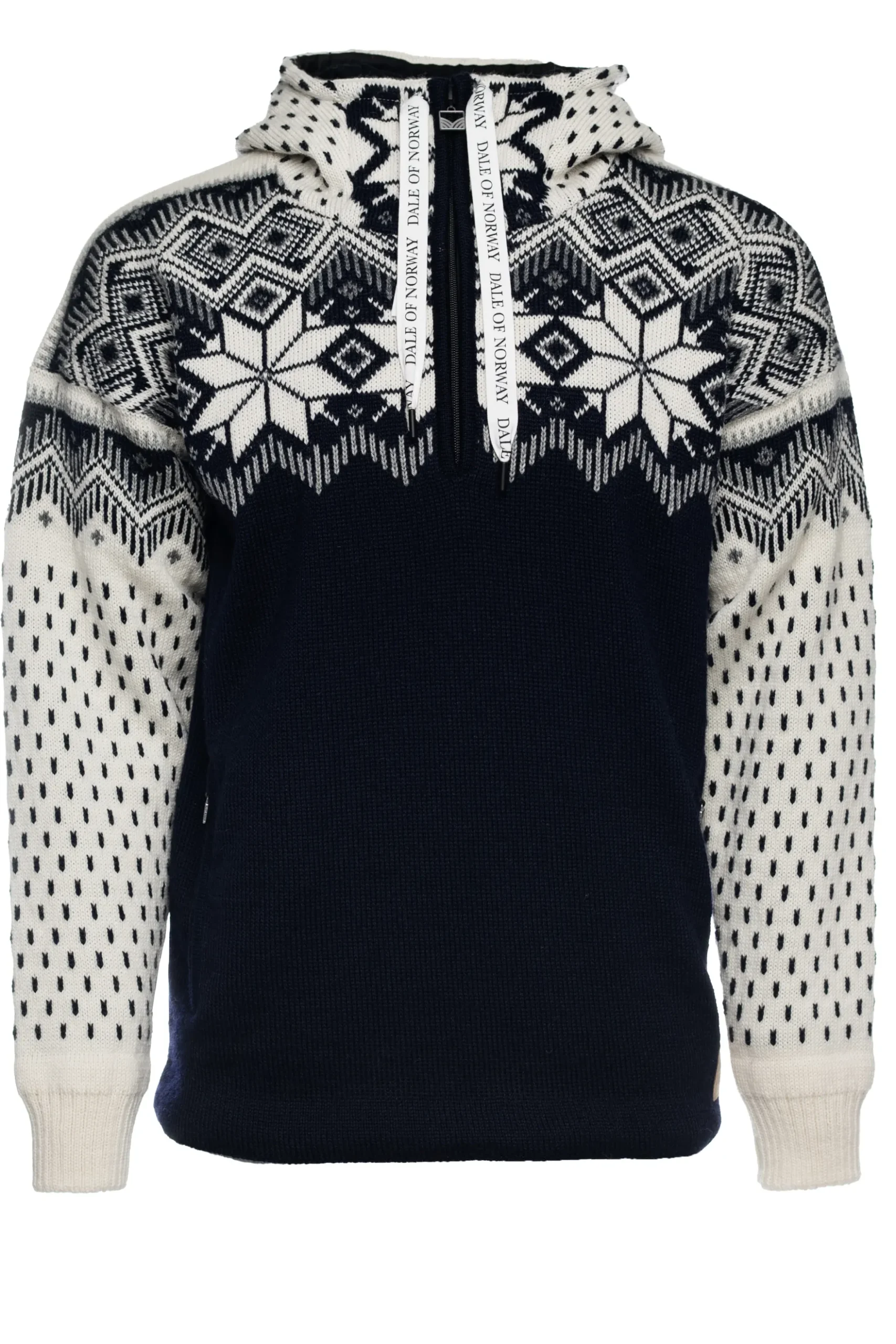 Dale of Norway Weatherproof^Vegard Weatherproof Men's Hoodie - Norwegian Wool Navy Offwhite Smoke