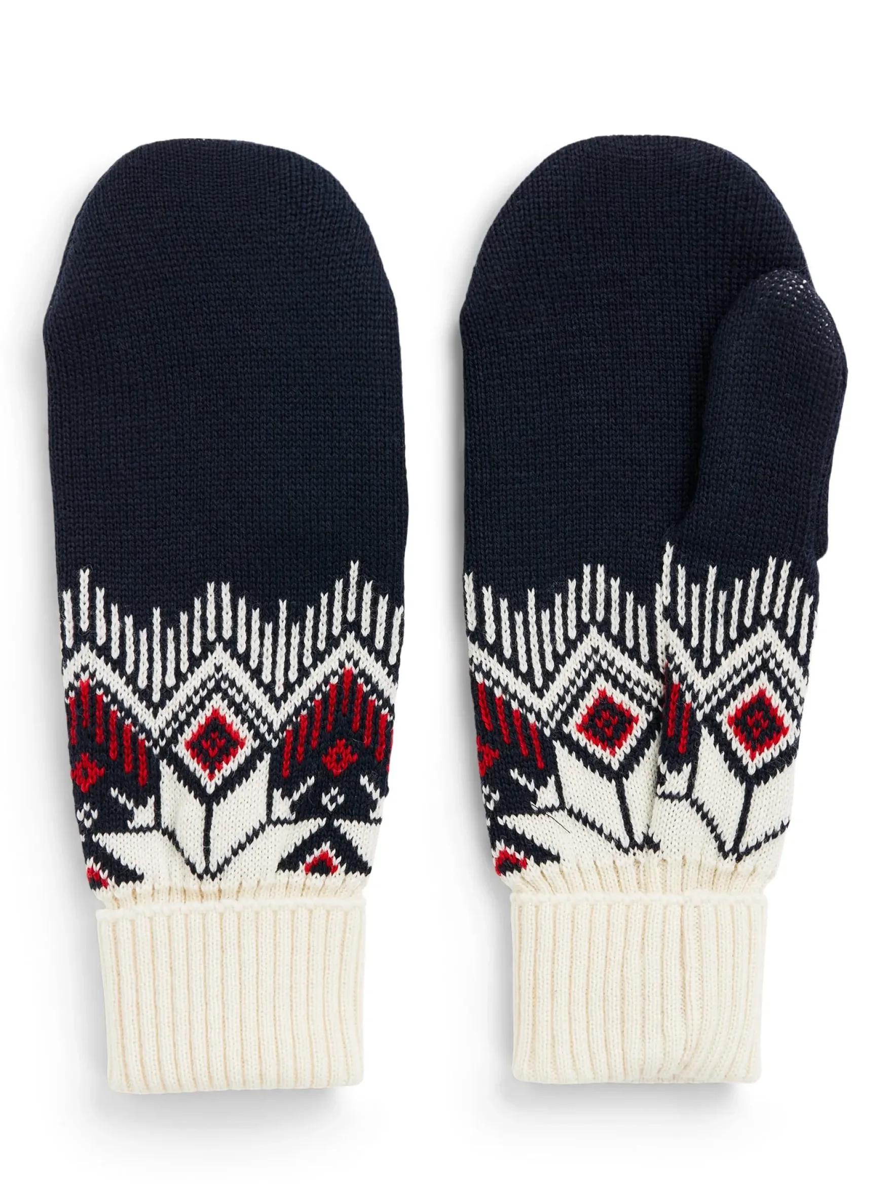 Dale of Norway Mittens^Vilja Unisex Merino Wool Mittens Navy Offwhite Raspberry