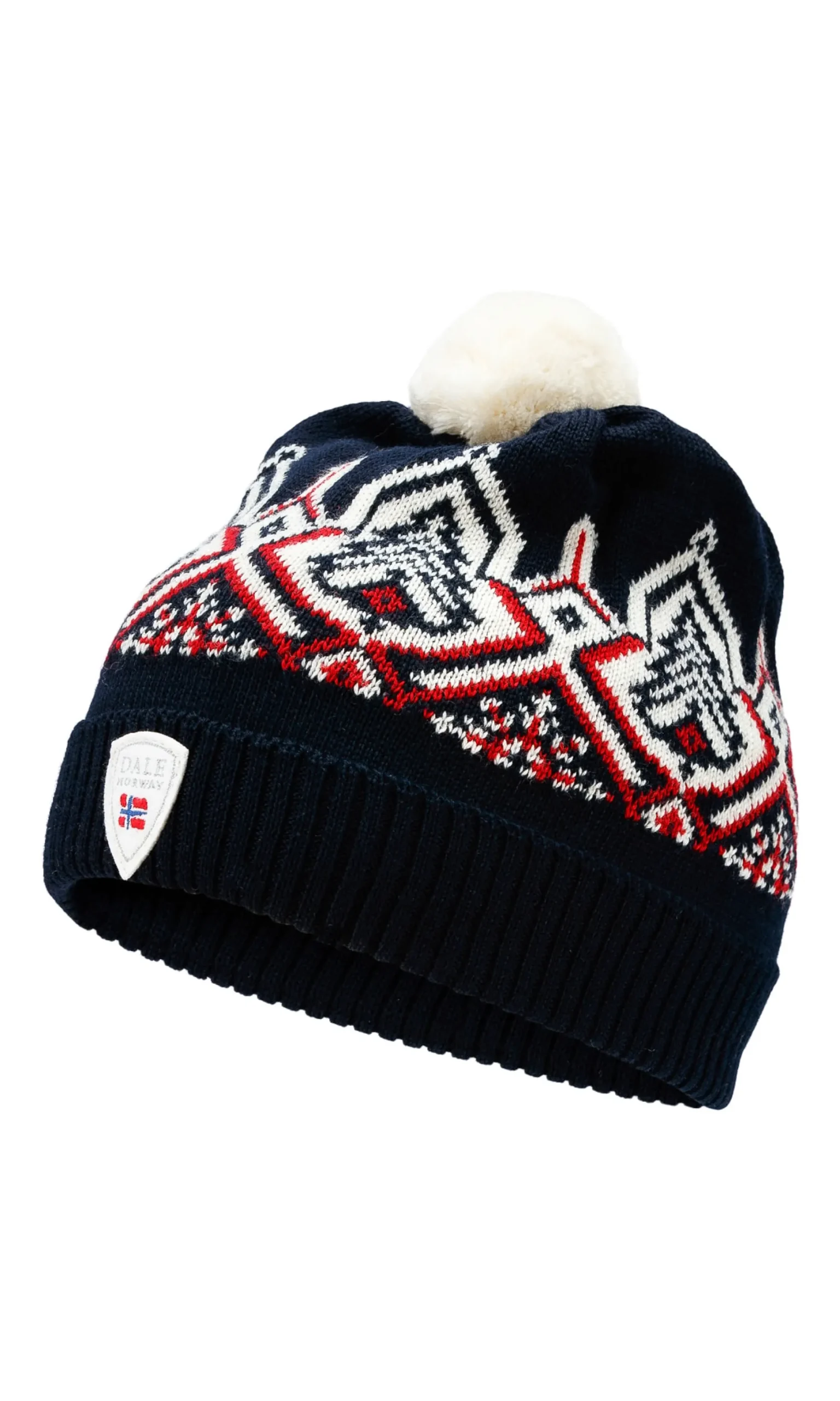 Dale of Norway Hat^Winterland Kids' Merino Wool Hat Navy Offwhite Raspberry