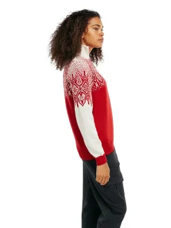 Dale of Norway Half-Zip^Winterland Women's Merino Wool Sweater Raspberry
