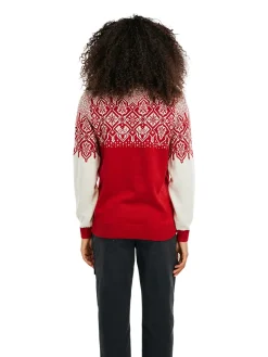 Dale of Norway Half-Zip^Winterland Women's Merino Wool Sweater Raspberry